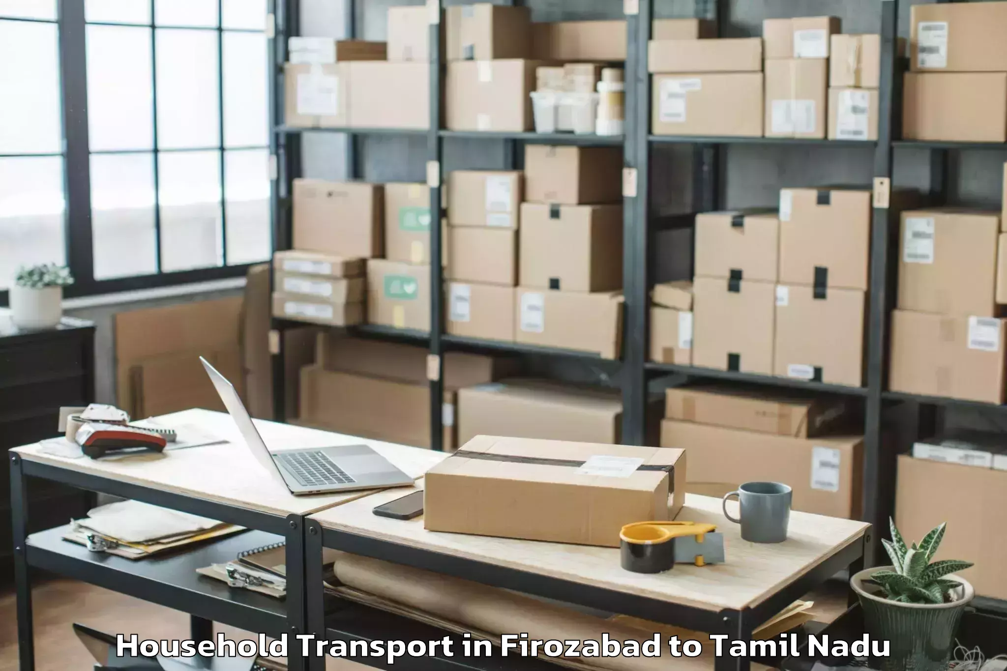 Affordable Firozabad to Thoothukudi Household Transport